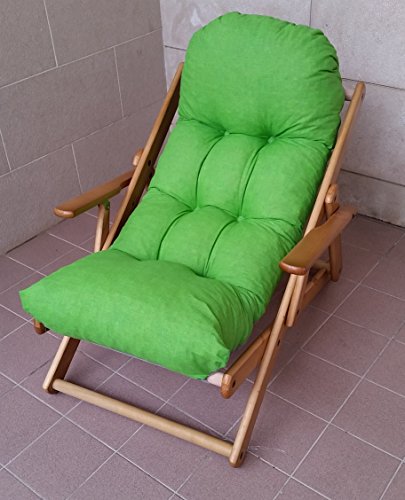 Fauteuil chaise relax chaise longue en bois pli...