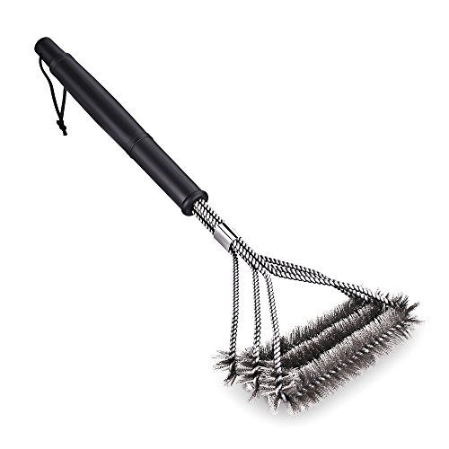 Brosse barbecue. poils en acier inoxydable, tai...