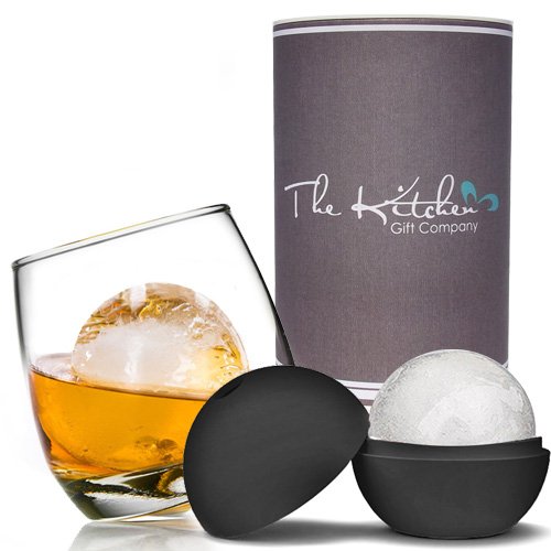 The Kitchen Gift Company Ensemble verre à whisky rotatif et moule à glaçon – Coffret cadeau Whisky 0633841880533 (0633841880533)