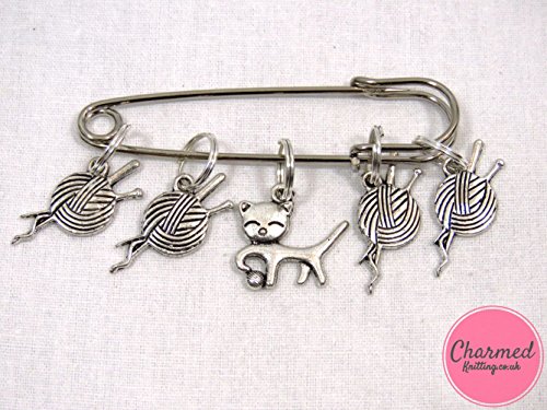 Charmed Knitting à tricoter chaton - Argent Point Marqueurs code EAN 0634041020576 