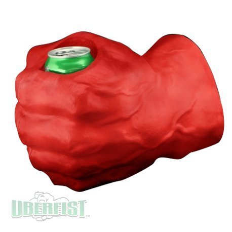 UBERFIST uberfist main gauche bière Hulk Fist Rouge | bière KOOZIE, Boisson, support bouteille, peut, Tasse, Fist, mousse, Bière potable Fist, cadeau code EAN 0634041068349 