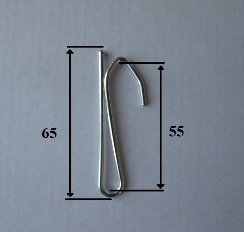 Crochets de rideaux en acier nickelé à insérer,...