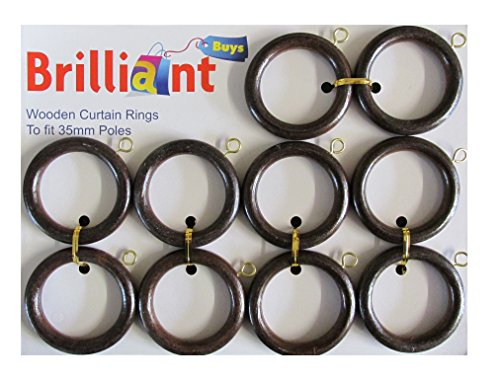 Brilliant Buys Lot de 10 grands anneaux en bois...