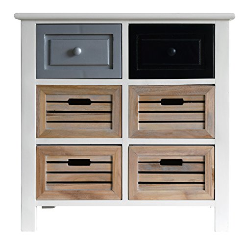 Meuble blanc avec 8 tiroirs et table de chevet ...