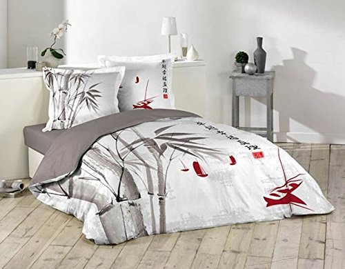 Housse de couette Zen Bambou 220x240cm +2 taies...