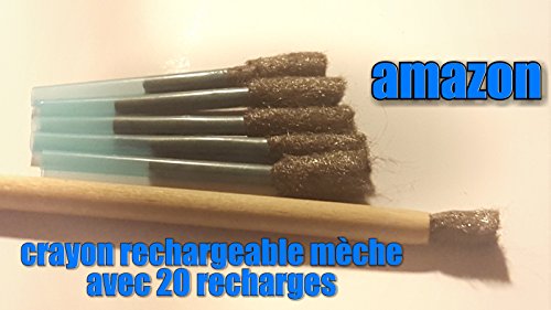 Crayons de nettoyage Crayons mèche rechargeable avec 20 recharges de nettoyage pour pieces de monnais et objets code EAN 0634154444559 