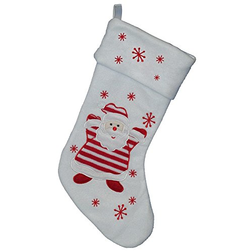 Botte de Noel Décorative Blanc Rouge PERE NOEL ...