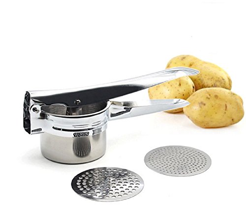 WIMI Presse-purée pomme de terre cuite en acier presse patate facile à utiliser ou nettoyer 27.3*10.3*10.5cm code EAN 0634620338870 