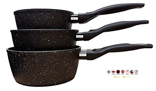 Lot de 3 Casseroles INDUCTION / Revêtement Faço...