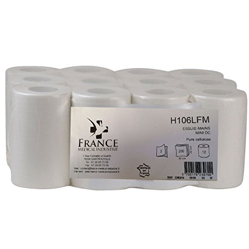 Essuie-mains pure ouate 2x20g/m² - Carton de 12...