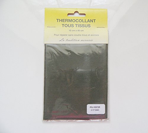 Percale Thermocollant Vert kaki - 12 x 45 cm - ...