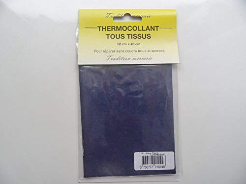 Percale Thermocollant Bleu Marine - 12 x 45 cm ...