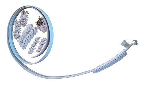 Rail de Rideau Flexible PVC - Finition Blanc - ...