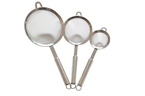 Cookhouse Alimentaire passoire set - fine en acier inoxydable set de panier en maille fine, passoires et sifters - lot de 3 0635131994746 (0635131994746)