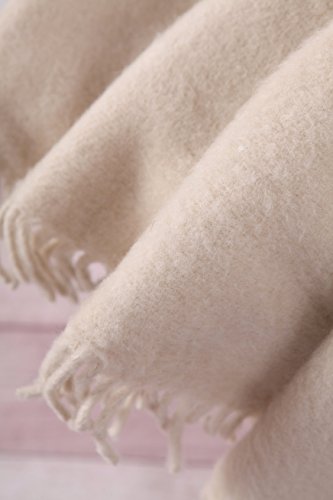 Couverture unie en pure laine 160 x 200cm 0635231087539 Merino Wool