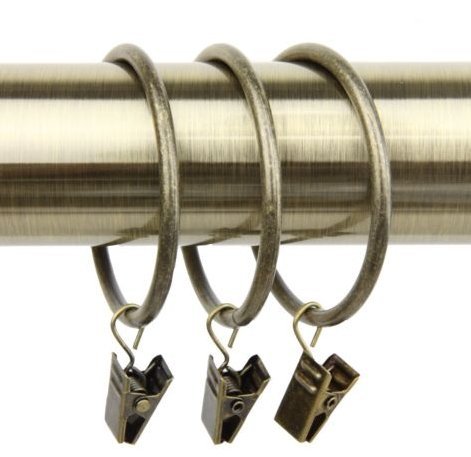 Lot de 14 Anneaux de Rideau avec Pince et Croch...