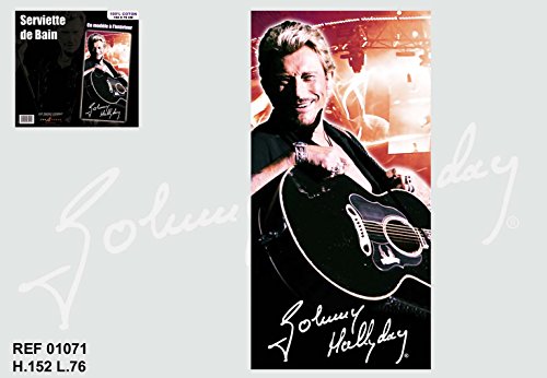 Johnny Hallyday - serviette de bain - 150x75cm code EAN 0635346139147 