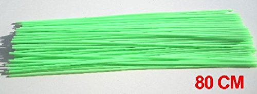 - 25 pailles géantes 80 cm vertes