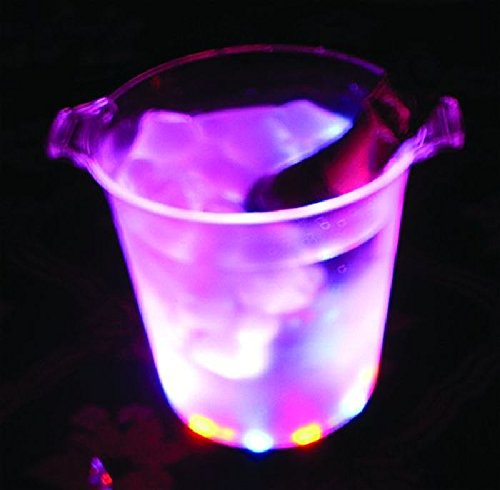- seau à champagne lumineux multicolore