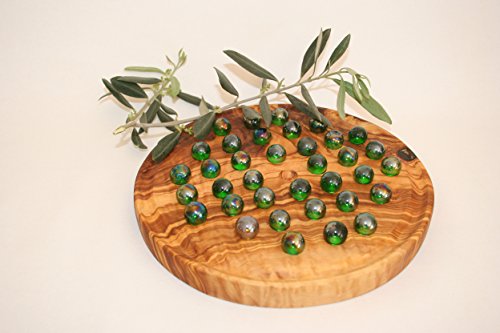 Prosudweb Solitaire en bois d'olivier et ses billes "vert irisé" code EAN 0635346297496 