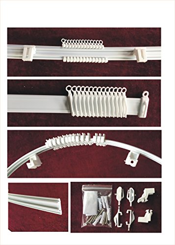 Rail de Rideaux Flexible PVC - Finition Blanc -...