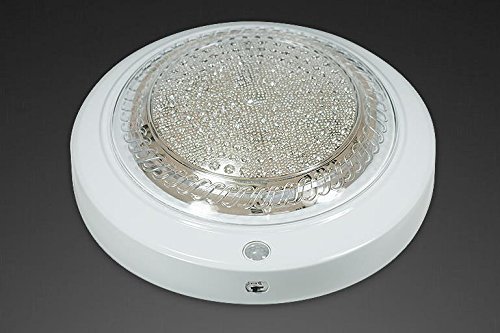 Dooyoung D'intérieur à led avec capteur détecteur de mouvement plafond spot couverture de glace en acrylique-rond panneau 15w lumière blanc chaud 3000 k entrée/orange/auvent/tente de caravane. long mât porte avant 0635346931642 (0635346931642)