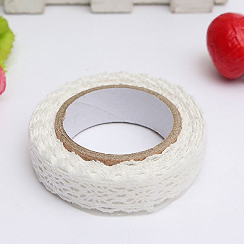 MECO 1pc Rouleau Ruban Dentelle Décoratif Adhés...