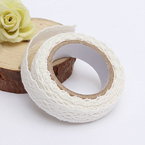 5pcs rouleau ruban dentelle décoratif adhésif a...