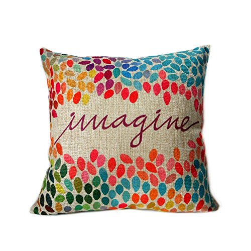 Elviros Coton lin blend décoratif housse de coussin 45x45 cm [ 18x18'' ] code EAN 0635983250021 