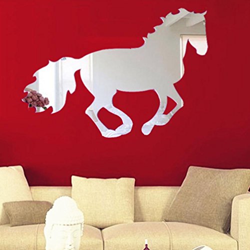 Koly Bricolage sticker mural miroir, cheval au galop sticker décoration 0636156420302 (0636156420302)