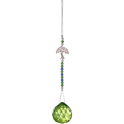 Kheops International - pendule cristal perle en verre arbre de vie vert (62913) code EAN 0636391823135 
