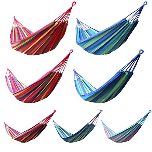 Semoss Respirante canvas arc en ciel hamac jardin hamac suspendu adulte hamac camping double,charge maxi:200 kg 200 x 150 cm code EAN 0636868094785 