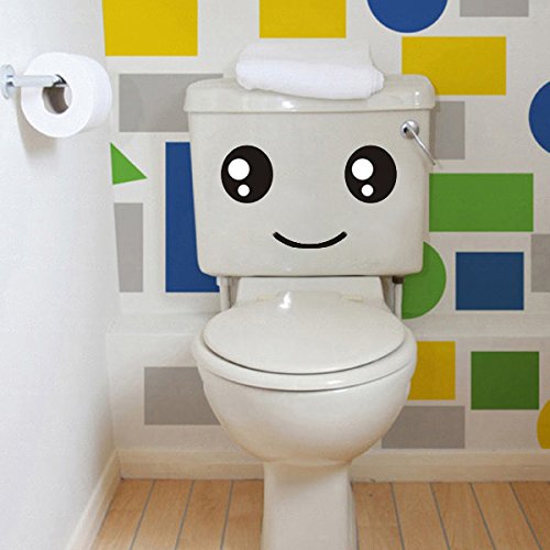 Smiling Face-Stickers WC mural amovible en vinyle