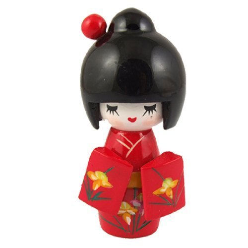 Kimono japonais Motif Floral rouge souriante Ko...