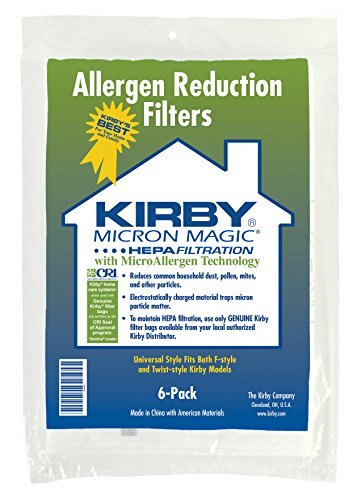 Kirby Original Kirby F-Style Micron Magic Lot de 6 sacs filtrants pour aspirateur Sentria G10 code EAN 0637459198189 