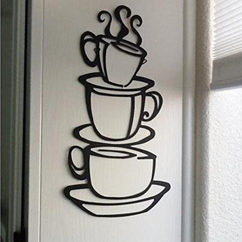 La tasse à café bricolage de mur autocollants v...