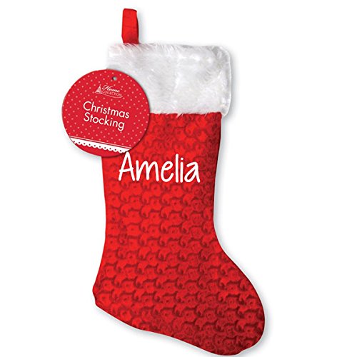 SilverStars Deluxe Chaussette de Noël personnalisable-Rouge 0637814074363 (0637814074363)