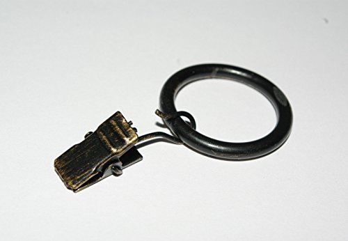 Clips Anneaux pour Rideaux - Noir Ancien Ø30mm