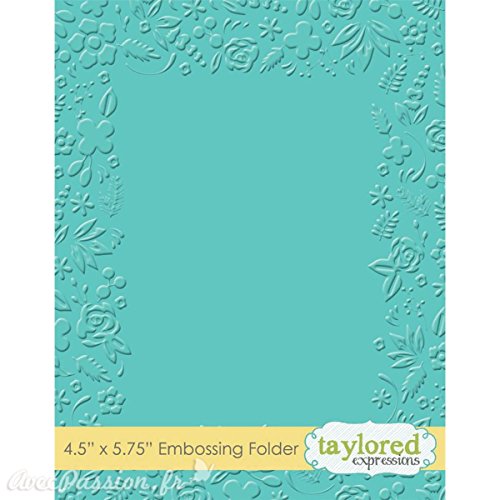 Classeur gaufrage taylored fleurs cadre 12 x 15 cm
