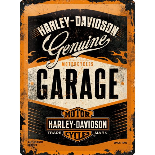 23188 harley-davidson garage, blechschild, 30 x...