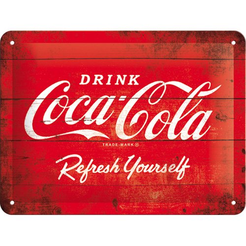 Plaque en metal - Coca Cola - Drink - Refresh y...