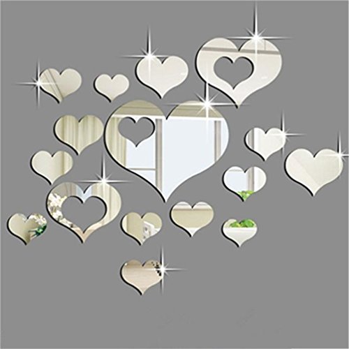 3d stickers muraux - removable coeur salon déco...