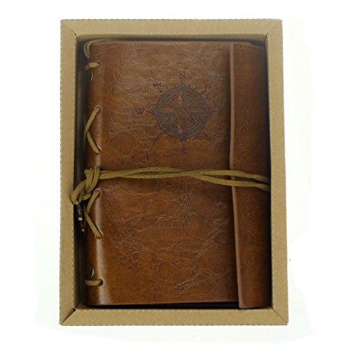 Marron style vintage couverture en cuir noteboo...