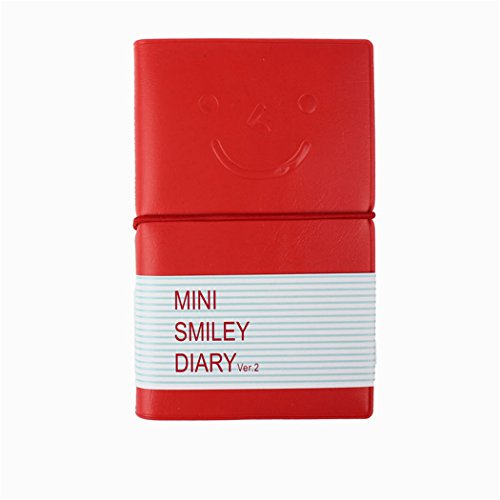 Smiley diary leather notebook memo book carnet ...