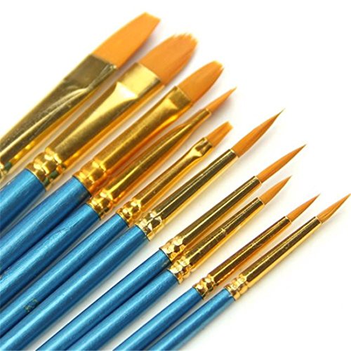 10pcs artistes paint brush set acrylique aquare...