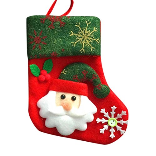 Tonsee 9*15cm Bas de Noël Chaussettes Père Noël...