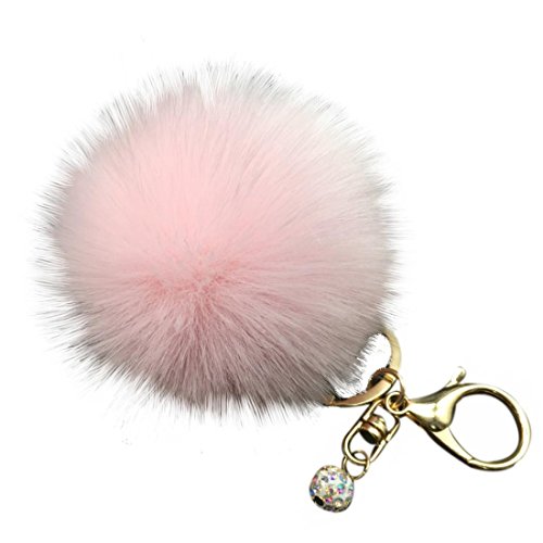 Boule de fourrure porte-clés (j)