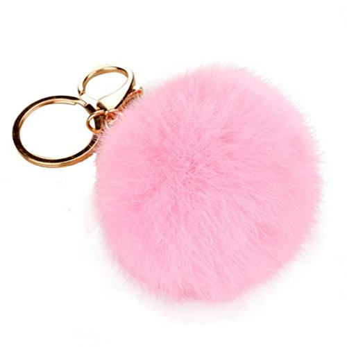 Lapin fourrure balle porte-clés (e)