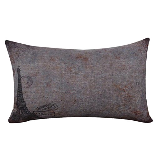 Linge de maison oreiller carré throw lin case c...