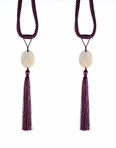 Paire de vin Violet mûre Design Tango pompons e...